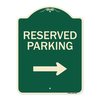 Signmission Designer Series-Reserved Parking 2, Green Heavy-Gauge Aluminum, 24" x 18", G-1824-9765 A-DES-G-1824-9765